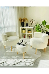 Çay Seti İkili Koltuk Berjer Ve Puf Takımı